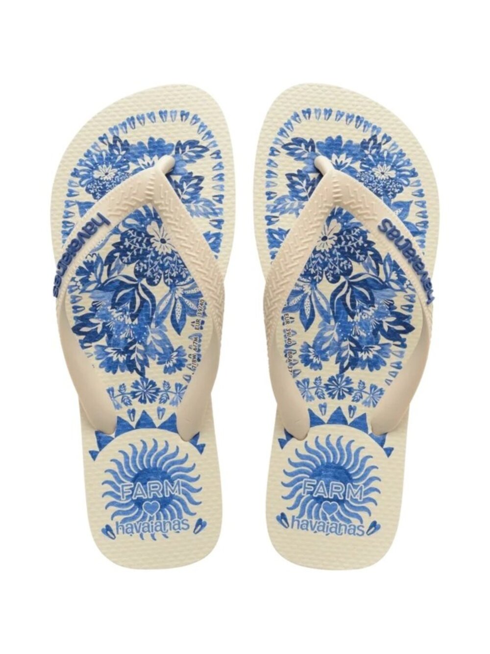 NWT Size 9/10 - Havaianas X Farm Rio Flora Tapestry Flip Flops - Picture 2 of 16